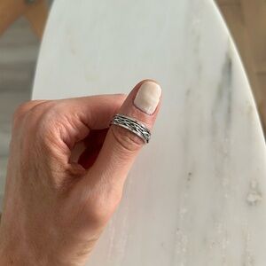 925 Sterling Silver Twisted Rope Ring